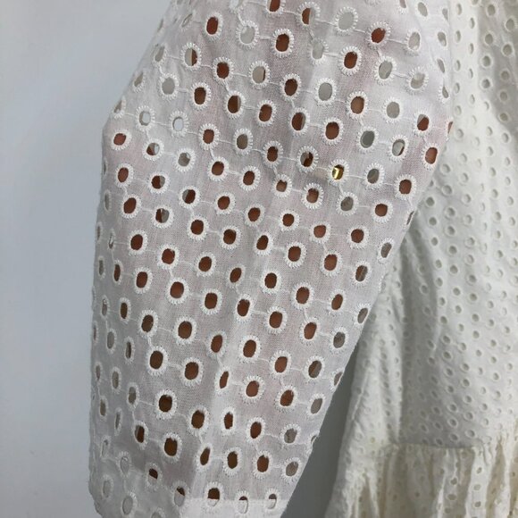 NWT Rhode White Lola Eyelet Ruffled Mini Dress size L - Picture 10 of 16